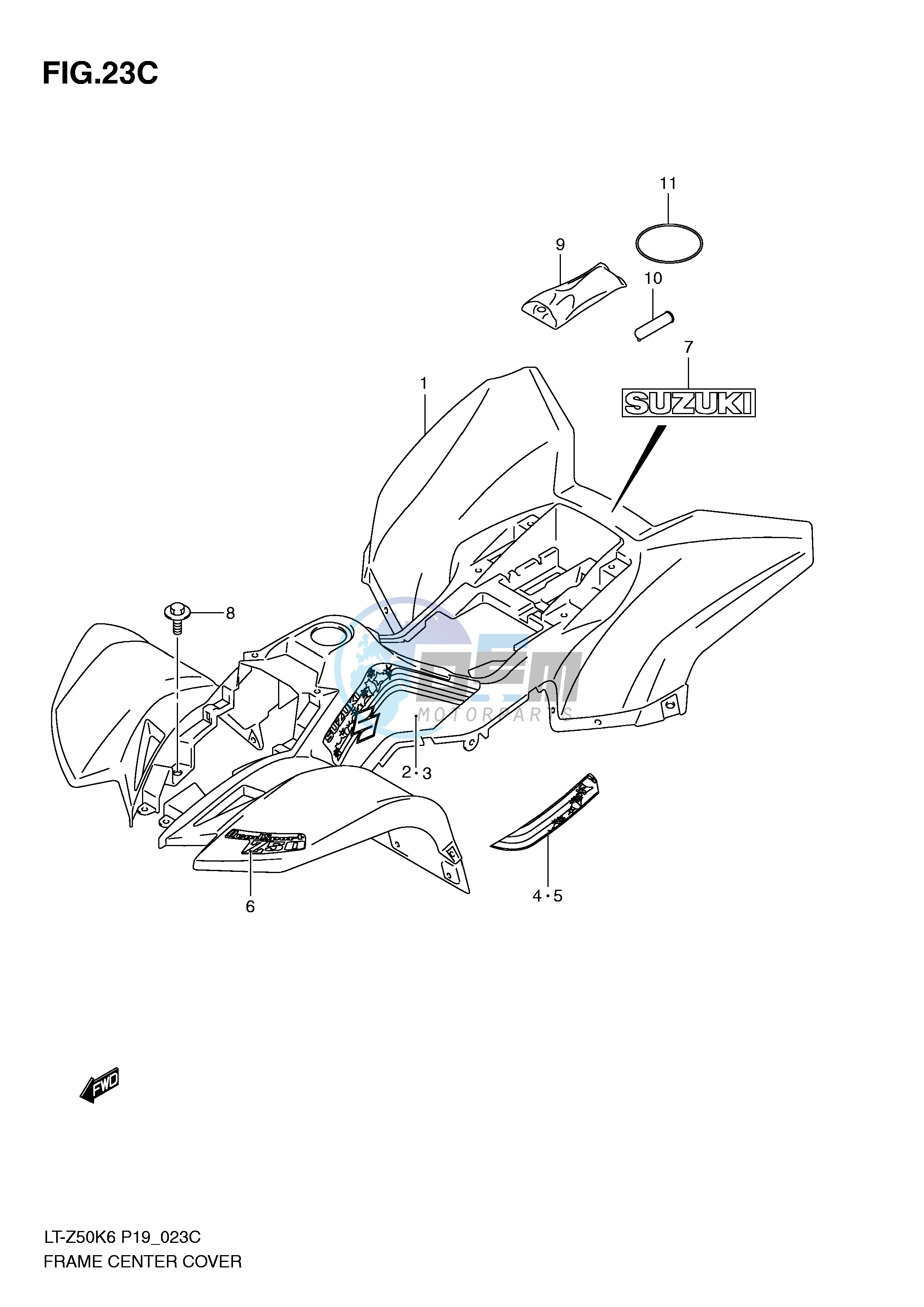 FRAME CENTER COVER (LT-Z50ZL0)