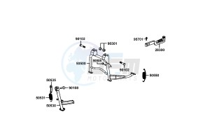 AGILITY CARRY 50cc drawing Stand and  Kick Starter Arm