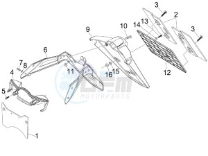 SR Max 125 drawing Rear cover - Splash guard