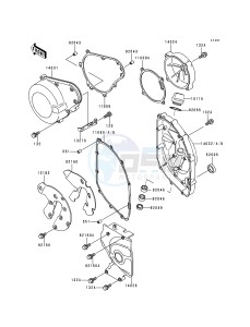 ZX 600 E [NINJA ZX-6] (E1-E3) [NINJA ZX-6] drawing ENGINE COVER-- S- -