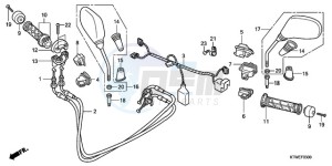 SH300AR9 France - (F / ABS CMF SPC TBX) drawing SWITCH/CABLE/MIRROR