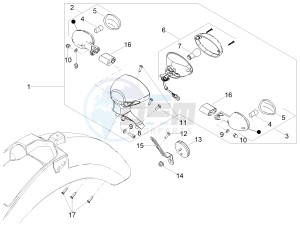 V7 III Special 750 e4 (NAFTA) drawing Rear lights