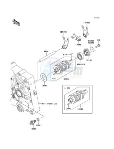 D-TRACKER_125 KLX125DBF GB XX (EU ME A(FRICA) drawing Gear Change Drum/Shift Fork(s)