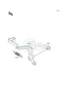 KX 80 R T [KX80] (R2-T3 BIG WHEEL) [KX 80 BIG WHEEL] drawing BRAKE PEDAL