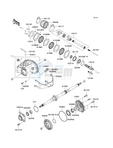 KVF 360 A [PRAIRIE 360 4X4] (A6F-A9F) A6F drawing DRIVE SHAFT-REAR