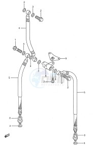 GSX750F (E28) drawing FRONT BRAKE HOSE