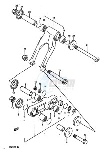 RM250 (K-L-M-N) drawing CUSHION LEVER (MODEL N)