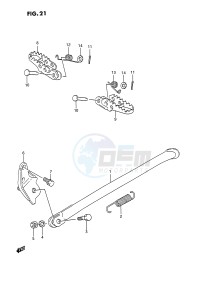 RMX250 (E3) drawing STAND - FOOTREST (MODEL K L M N)