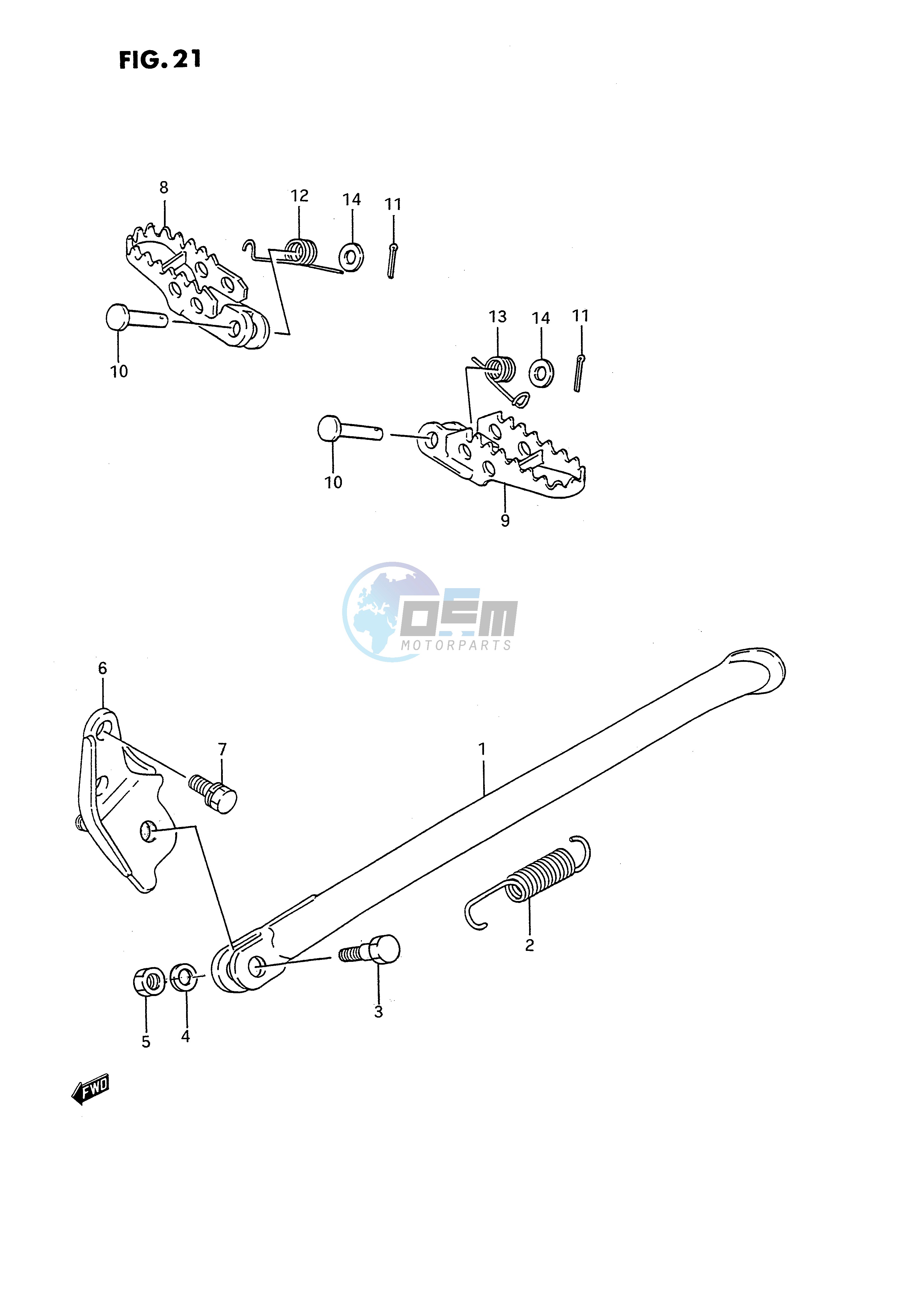 STAND - FOOTREST (MODEL K L M N)