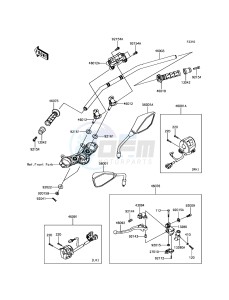 Z900 ABS ZR900BHF XX (EU ME A(FRICA) drawing Handlebar