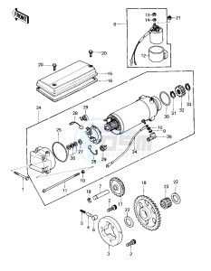 KZ 750 E (E1) drawing STARTER MOTOR_STARTER CLUTCH -- 80 KZY 50-E1- -