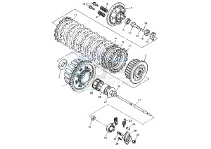 YZF R THUNDER CAT 600 drawing CLUTCH