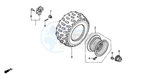 TRX250TE FOURTRAX RECON ES drawing REAR WHEEL