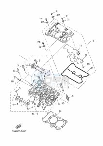 XSR700 MTM690D (BCN1) drawing CYLINDER HEAD