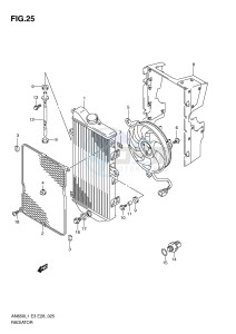 AN650 (E3-E28) Burgman drawing RADIATOR