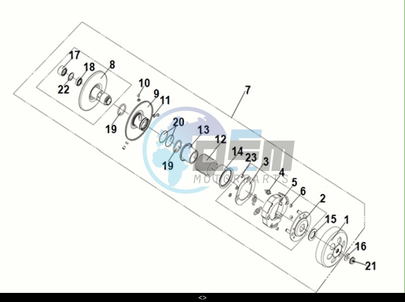 DRIVEN PULLEY ASSY