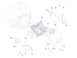 GTS 300 ie (EMEA, APAC) drawing Rear headlamps - Turn signal lamps