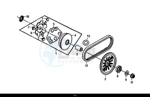 FIDDLE II 50 (25 KM/H) (AF05W4-NL) (E4) (L8-M0) drawing MOVABLE DRIVE FACE ASSY