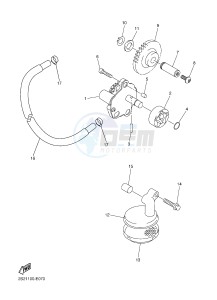 WR450F (1DXK) drawing OIL PUMP