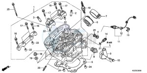 CRF250ME CRF250M UK - (E) drawing CYLINDER HEAD