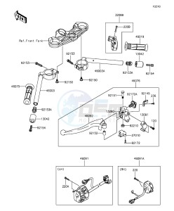 NINJA ZX-6R ZX636EGFA GB XX (EU ME A(FRICA) drawing Handlebar