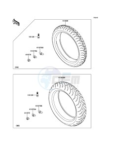 VERSYS KLE650A7F GB XX (EU ME A(FRICA) drawing Tires