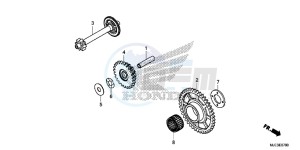 CBR650FE CBR650FE 2ED - (2ED) drawing STARTING DRIVEN GEAR