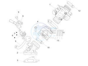 Liberty 125 iGet 4T 3V ie ABS (APAC) drawing Throttle body - Injector - Union pipe