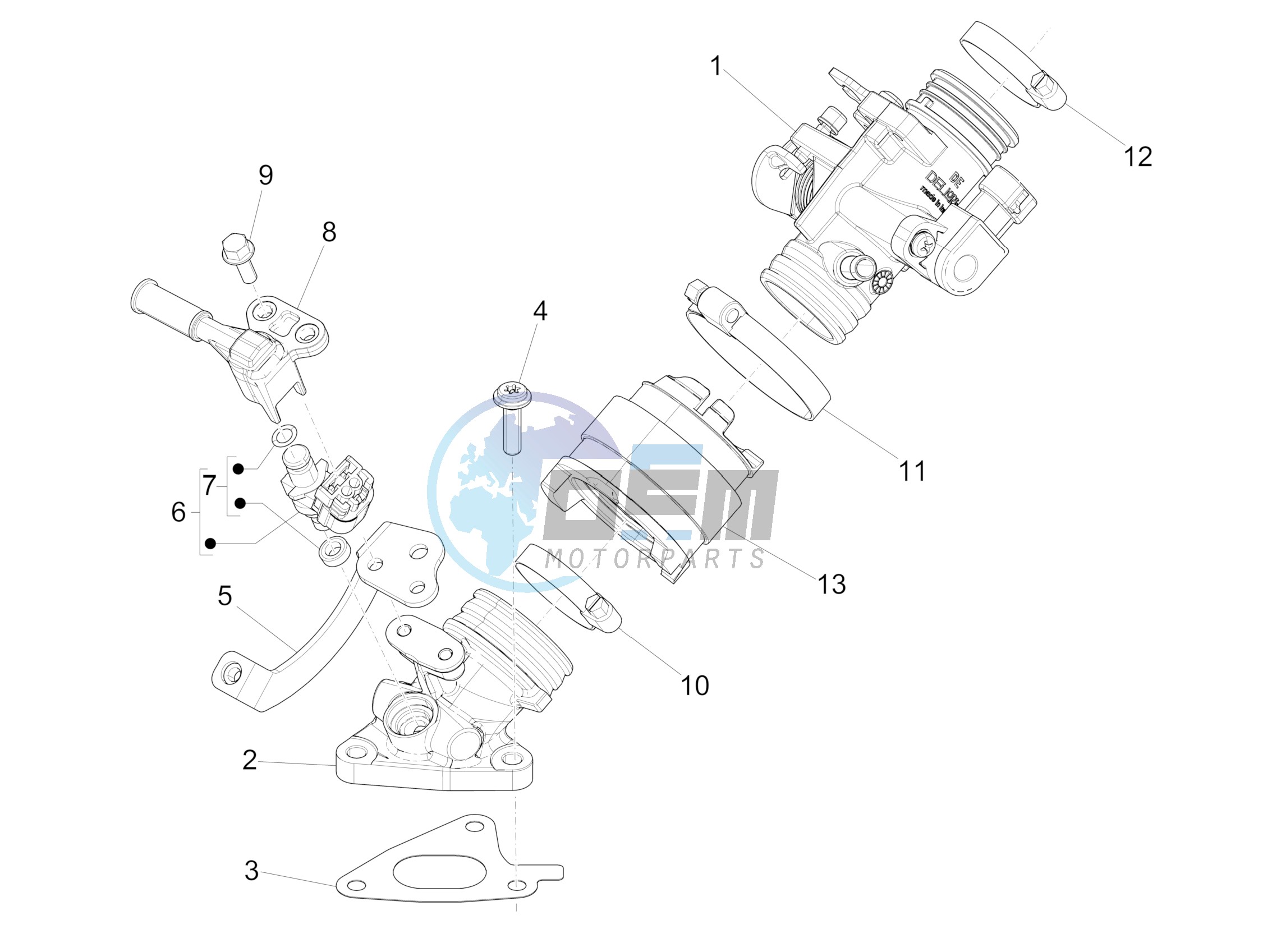 Throttle body - Injector - Union pipe