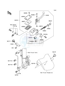 VERSYS KLE650B7F GB XX (EU ME A(FRICA) drawing Front Master Cylinder