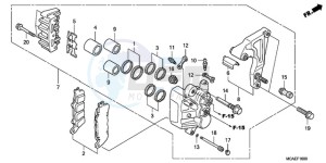 GL18009 Europe Direct - (ED / AB NAV) drawing REAR BRAKE CALIPER