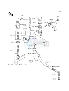 VN 1500 E [VULCAN 1500 CLASSIC] (E1) [VULCAN 1500 CLASSIC] drawing REAR MASTER CYLINDER