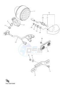 XVS950CU XVS950R ABS XV950 R-SPEC (2DXM) drawing TAILLIGHT