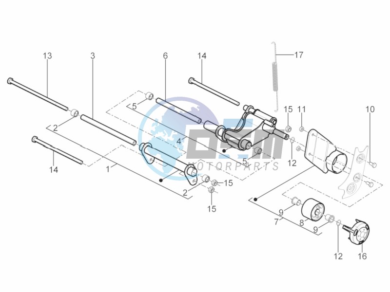 Swinging arm