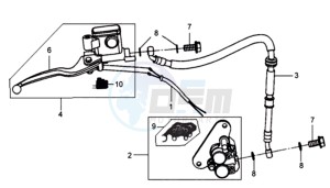 JET EURO 50 drawing BRAKE CALIPER FOR / BRAKE LEVER / BRAKE LINES