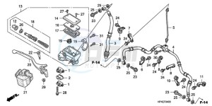 TRX420FEA Australia - (U / 4WD) drawing FR. BRAKE MASTER CYLINDER