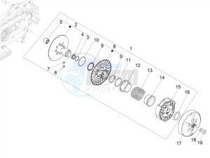 GTV 300HPE SEI GIORNI IE E4 ABS (NAFTA) drawing Driven pulley