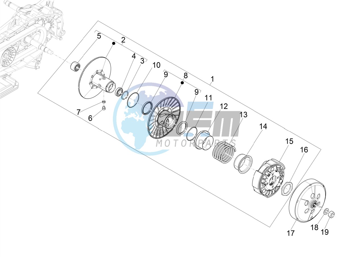 Driven pulley