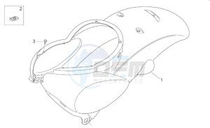 Scarabeo 100 (eng. Minarelli) drawing Rear body I - Rear fairing