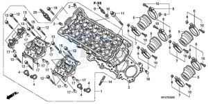 CB600F9 France - (F / CMF 25K) drawing CYLINDER HEAD