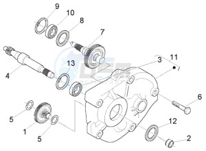 LX 50 2T drawing Rear wheel shaft