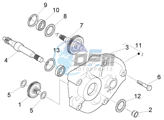 Rear wheel shaft