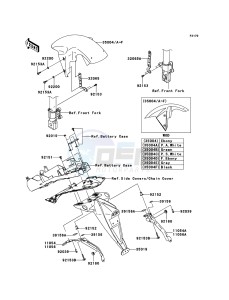 Z750 ABS ZR750MBF FR GB XX (EU ME A(FRICA) drawing Fenders