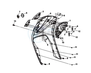 MIO 50I 45KMH (L8) EU EURO4 drawing FRONT COWL /  INDICATOR / BINNENB.