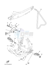 YZ125 (1SR9 1SRA 1SRB 1SRC 1SRC) drawing STAND & FOOTREST