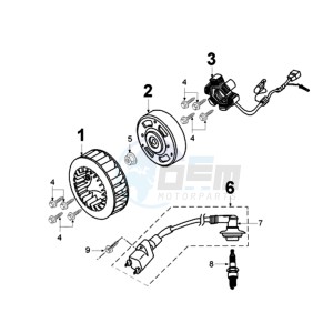 ELYSEO DM FR drawing FLYWHEEL MAGNETO