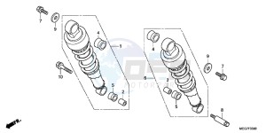 VT750C2BB Shadow E drawing REAR CUSHION (VT750C2B/C2S)