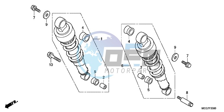 REAR CUSHION (VT750C2B/C2S)