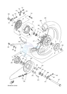 YBR125E (BN96) drawing REAR WHEEL