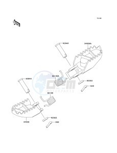 KX 100 A [KX100 MONSTER ENERGY] (A6F - A9FA) D7F drawing FOOTRESTS